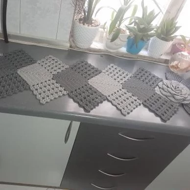 رومیزی مدل تری آنجل مکرومه کتان اعلا