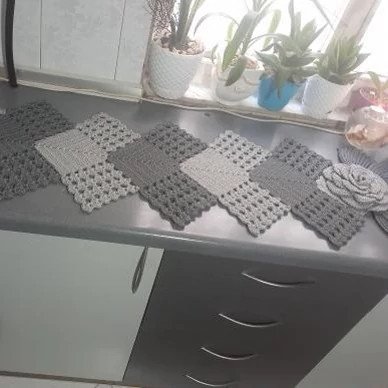 رومیزی مدل تری آنجل مکرومه کتان اعلا